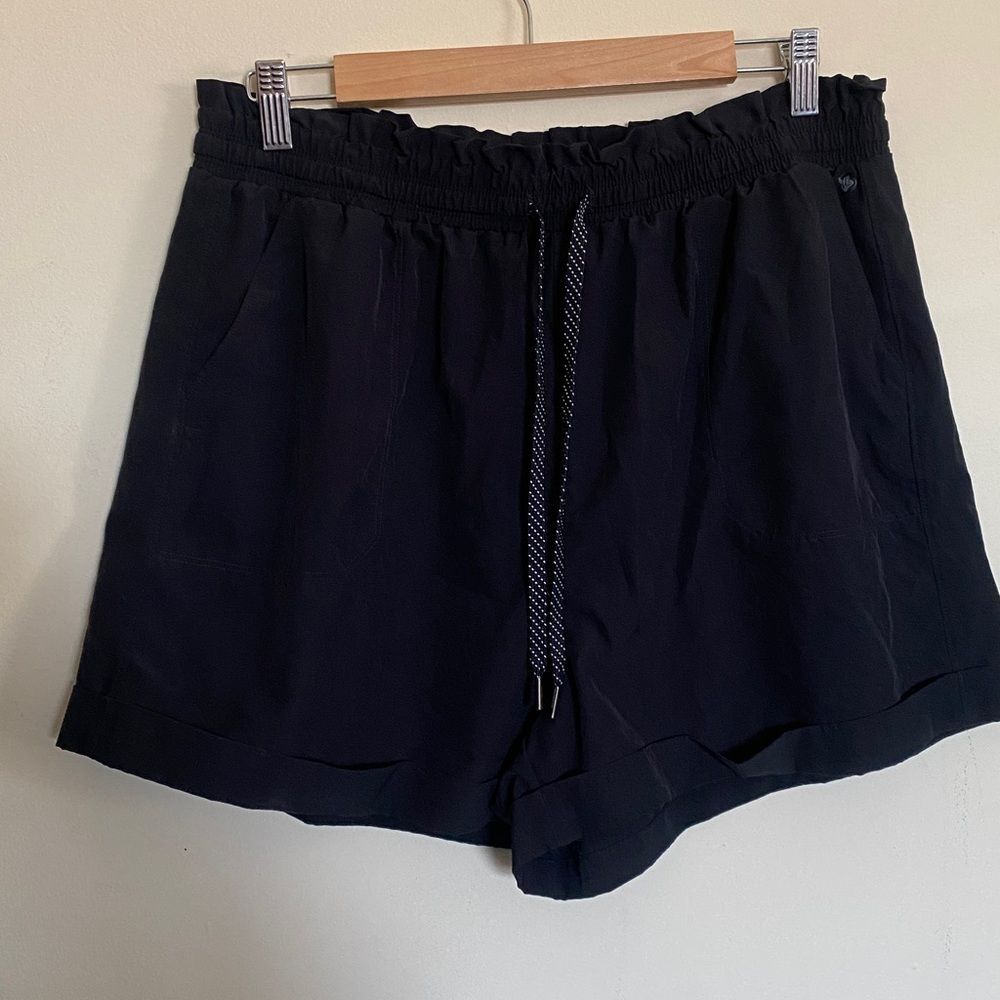 Women's Black Athletic Drawstring Shorts